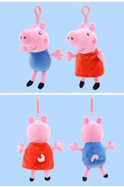 19CM Peppa Pig George Dad Mom Quality Best-selling Children's Cartoon Stuffed Doll Gift Toy Pigs Home Children's Room Decoration