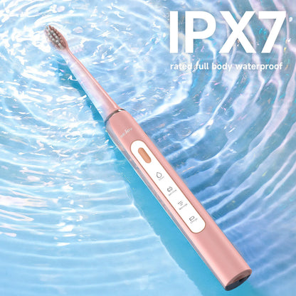 SEJOY Electric Sonic Tooth Brush for Adult USB Rechargeable Electric Toothbrush Washable with 7 pcs Replacement Heads