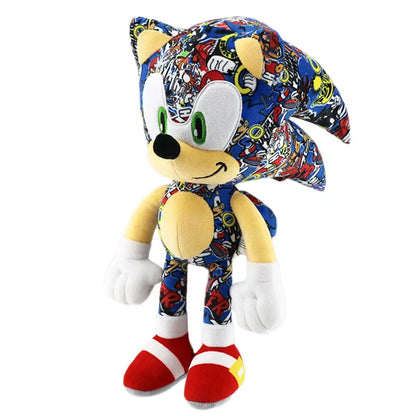Super Sonic The Hedgehog Mephiles Soft Stuffed Plush Printed style Doll Game Anime Tails Home Decor Pendent Plushie Kids Toys