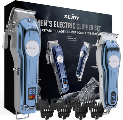 SEJOY Professional Electric Hair Clippers kit for Men Cordless Clippers Hair Trimmers Grooming Set Haircut Machine for Family