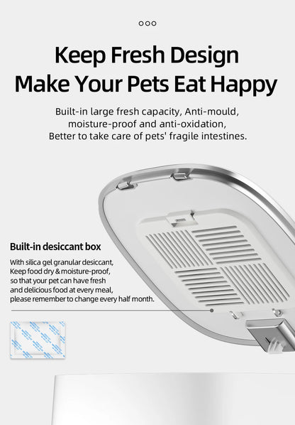 ROJECO WiFi Smart Pet Feeder — Automatic Cat & Dog Food Dispenser with App Control
