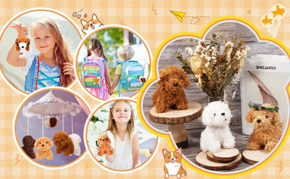 12-24PCS Teddy Dog Plush Toys Stuffed Puppy Dogs Soft Poodle Doll Animal Pet Toy for Adopt a Puppy Party Favors Birthday Gfits