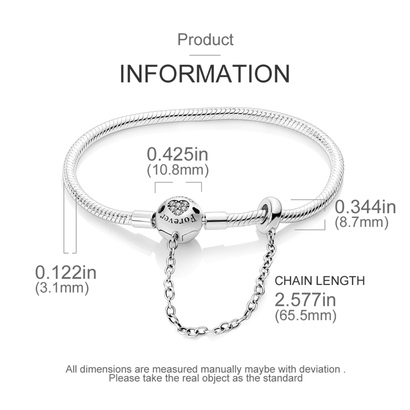 925 Sterling Silver Charm Bracelet - Leaf, Clover, Butterfly & Heart Design | 17-20cm Adjustable