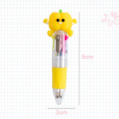 Cute Cartoon Four-Color Pens for Kids - Birthday Party Favors & School Rewards (5-30 Pack)