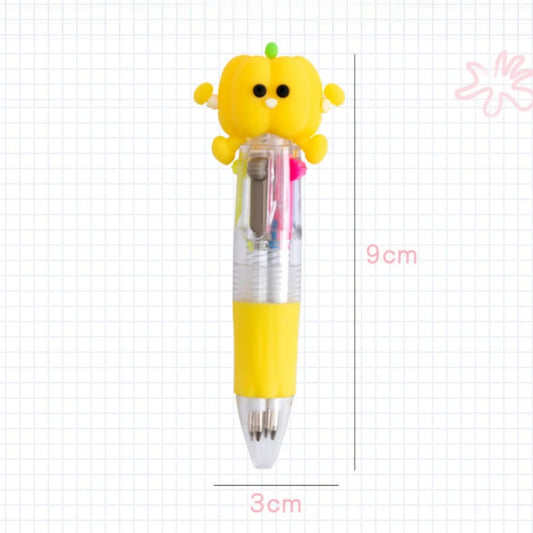 Cute Cartoon Four-Color Pens for Kids - Birthday Party Favors & School Rewards (5-30 Pack)
