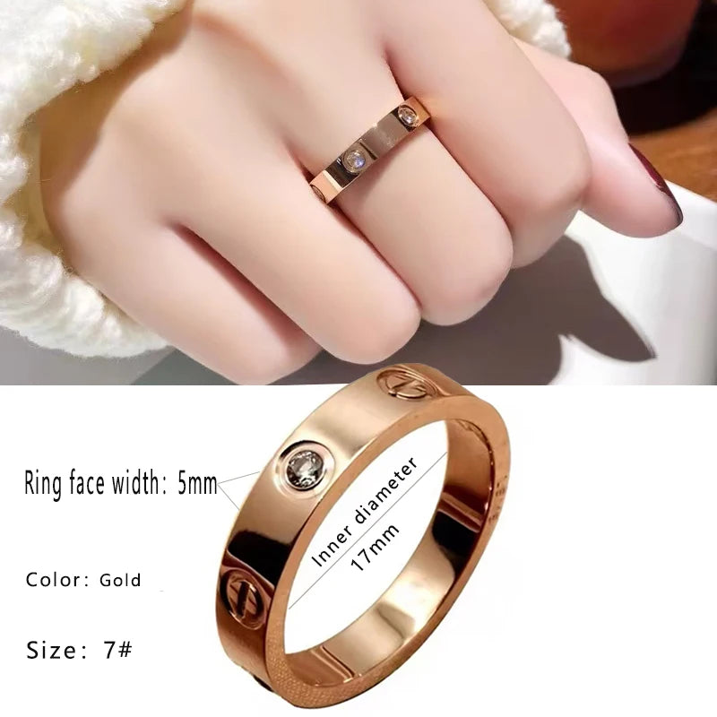 Classic Design Stainless Steel Rose Gold Color Smooth Metal Bracelet for Women's Non Fading Jewelry Trendy Explosive Accessories