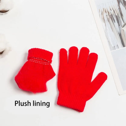 Premium Toddler Winter Gloves - Plush Lined Knitted Mittens for Kids Ages 2-6 Years