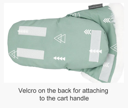 Stroller Gloves 1 Pair Winter Windproof Warm Cute Bear Brown Style Universal Prams Gloves Waterproof Baby Stroller Accessories