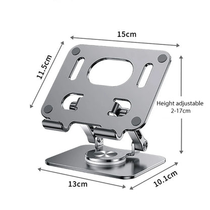 Foldable Bracket Stand 360 Degree Rotating Hollowed Tablet Holder Anti Slip Tablet Holder Desk Height Adjustable for 4.7-12 Inch