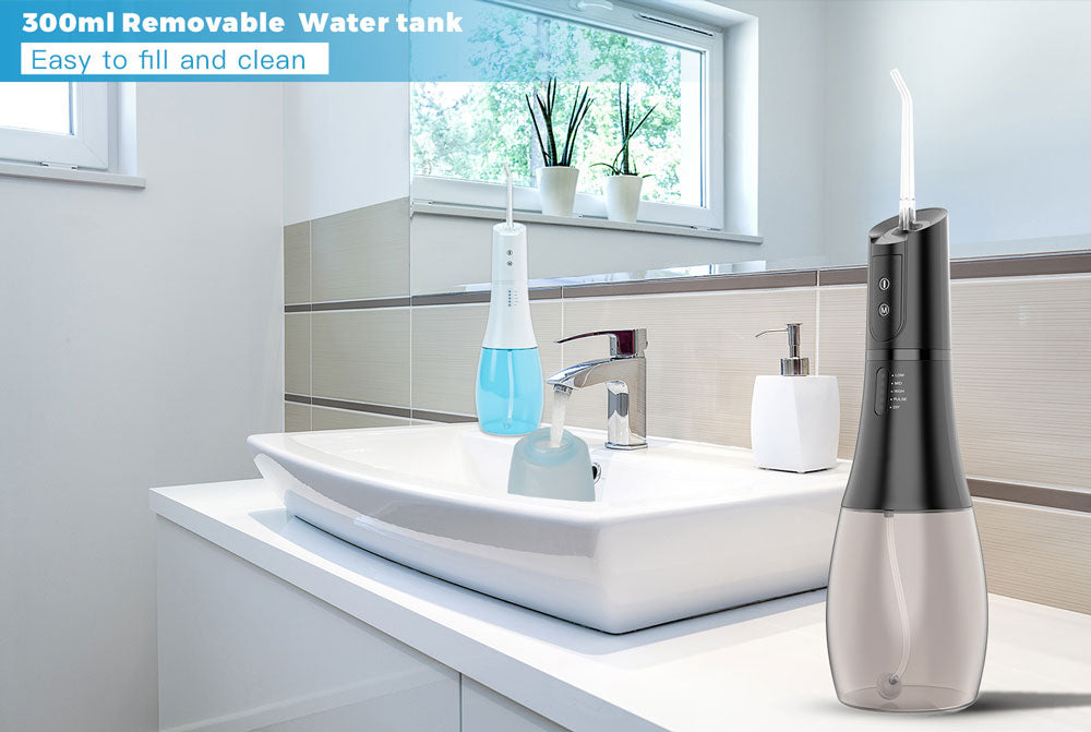 Mouth Washing MachineFloss,Oral Irrigator Portable Water Flosser Rechargeable 5 Modes 400ML Dental Water Jet for Cleaning Teeth