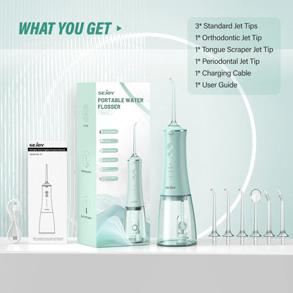 Oral Irrigator Portable Dental Water Flosser Thread Teeth Pick Mouth Washing Machine Rechargeable IPX7 Waterproof Teeth Cleaner