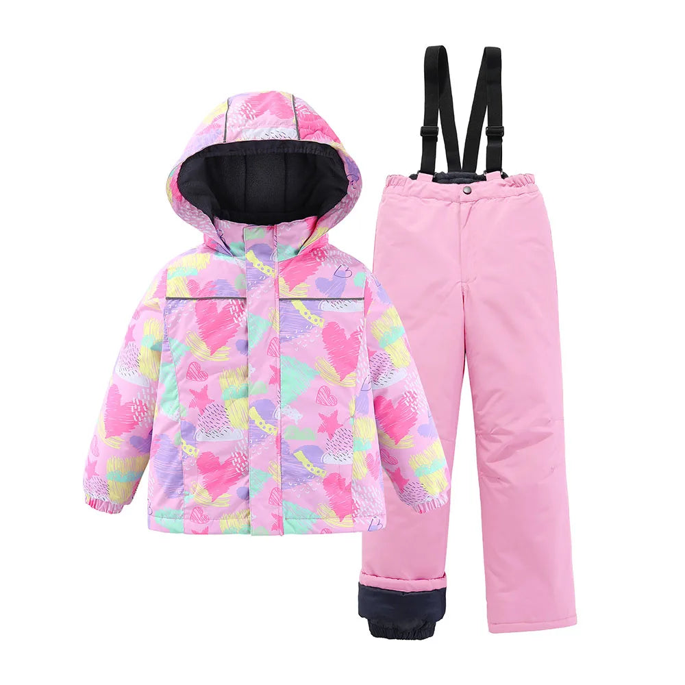 Kids Ski Suit Waterproof Snowboard Jacket & Pants Set - Boys Girls Winter Snow Gear 3-12 Years