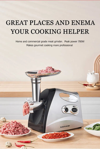 SUNATUR Premium Elektrischer Zerkleinerer &amp; Fleischwolf - Küchengeräte Zerkleinerer, Prozessor, Zerkleinerer für alle Ihre Kochbedürfnisse