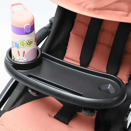 3-in-1 Baby Stroller Tray with Cup Holder & Phone Stand - Universal Toddler Snack Table Accessory