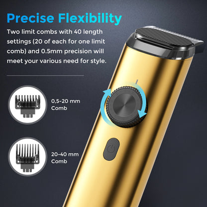 SEJOY Hair Clipper Kit Professional Hair Nose Trimmer for Men Reachageable Waterproof Haircutting Machine,Gold
