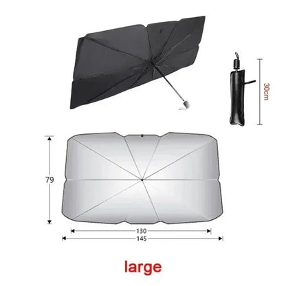Car Sunshade Umbrella For Auto Shading Car Sun Shade Protector Parasol Summer Sun Interior Windshield Protection Curtain