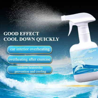 Summer Cooling Spray Car Seat Coolant Hot Days Interior Household Pool Courtyard Outdoor SportsPet Shoes Quick Cooling Agent