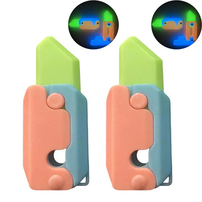 Gravity Folding Claw Knife Radish Knife 3d Printing Gravity Knife Small Radish Knife Push Card Decompression Fidget  Mini Toy