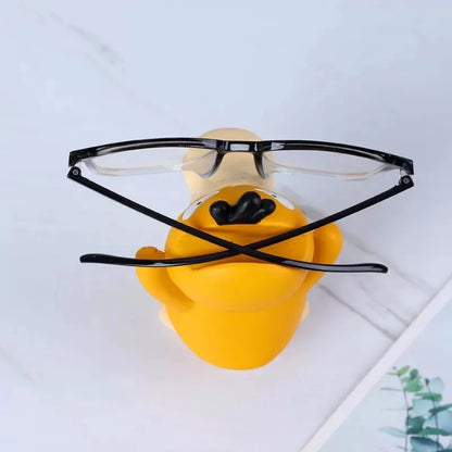 Miniso Anime Peripheral Cute Pokémon Psyduck Ornaments Glasses Frame Supplies Eye Display Stand Decoration Craft Stand Gifts