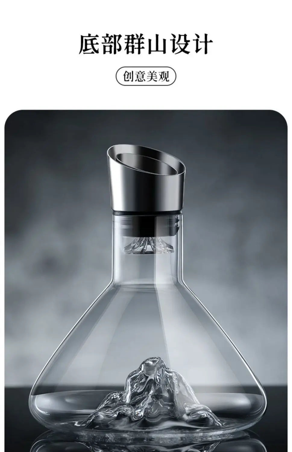 1500ML Iceberg Whisky Wine Decanter Handmade Lead-free Crystal Wine Pourer Carafe Thickened Wine Dispenser Pot Bar Accessories