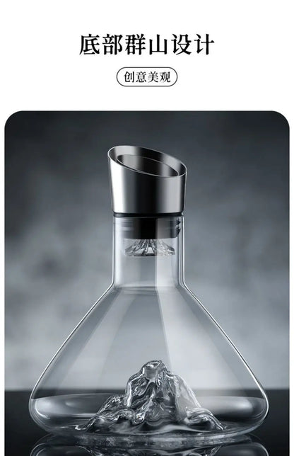 1500ML Iceberg Whisky Wine Decanter Handmade Lead-free Crystal Wine Pourer Carafe Thickened Wine Dispenser Pot Bar Accessories