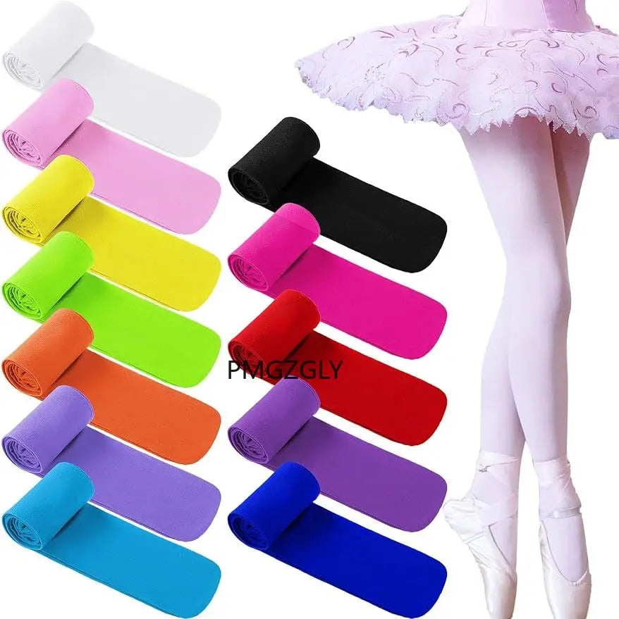 Premium Girls Ballet Dance Tights - Soft Footed Stockings for Dance, Halloween & School Uniform