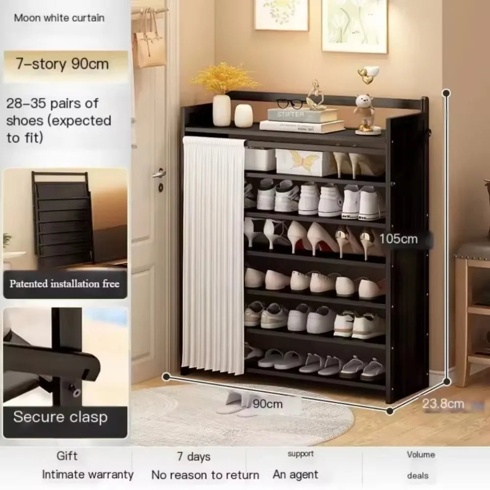 Folding Shoe Racks Multi-storey Simplicity Storage Shelves No Installation Required Strong Load-bearing Capacity Shoe Cabinet
