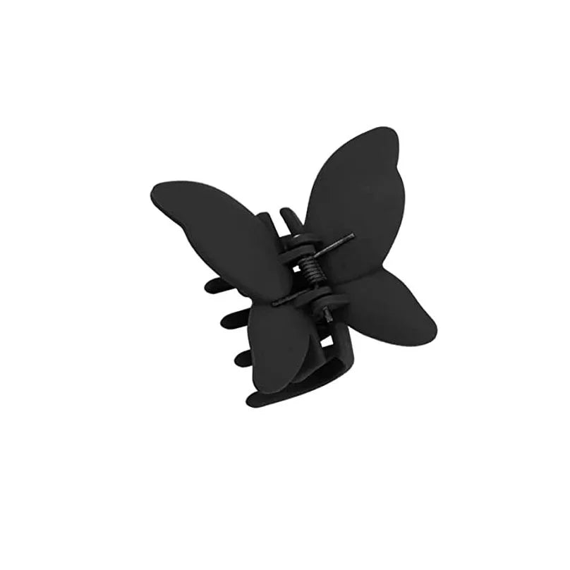 Matte Butterfly Hair Claw Solid Simple Ponytail Holders Barrettes Sweet Fairy Hair Clip Elegant Hairpin Claw Styling Accessories