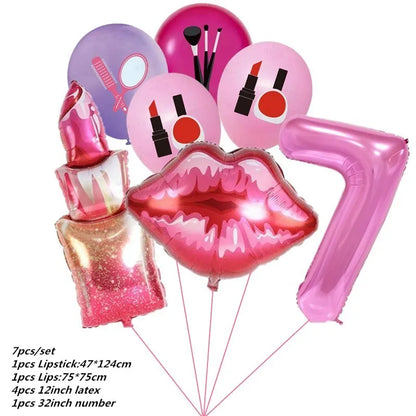 Cosmetics Makeup SPA Theme Party Decoration Tableware Set Paper Cup Plate Napkins Tablecloth Wedding Event Girls Birthday Favor