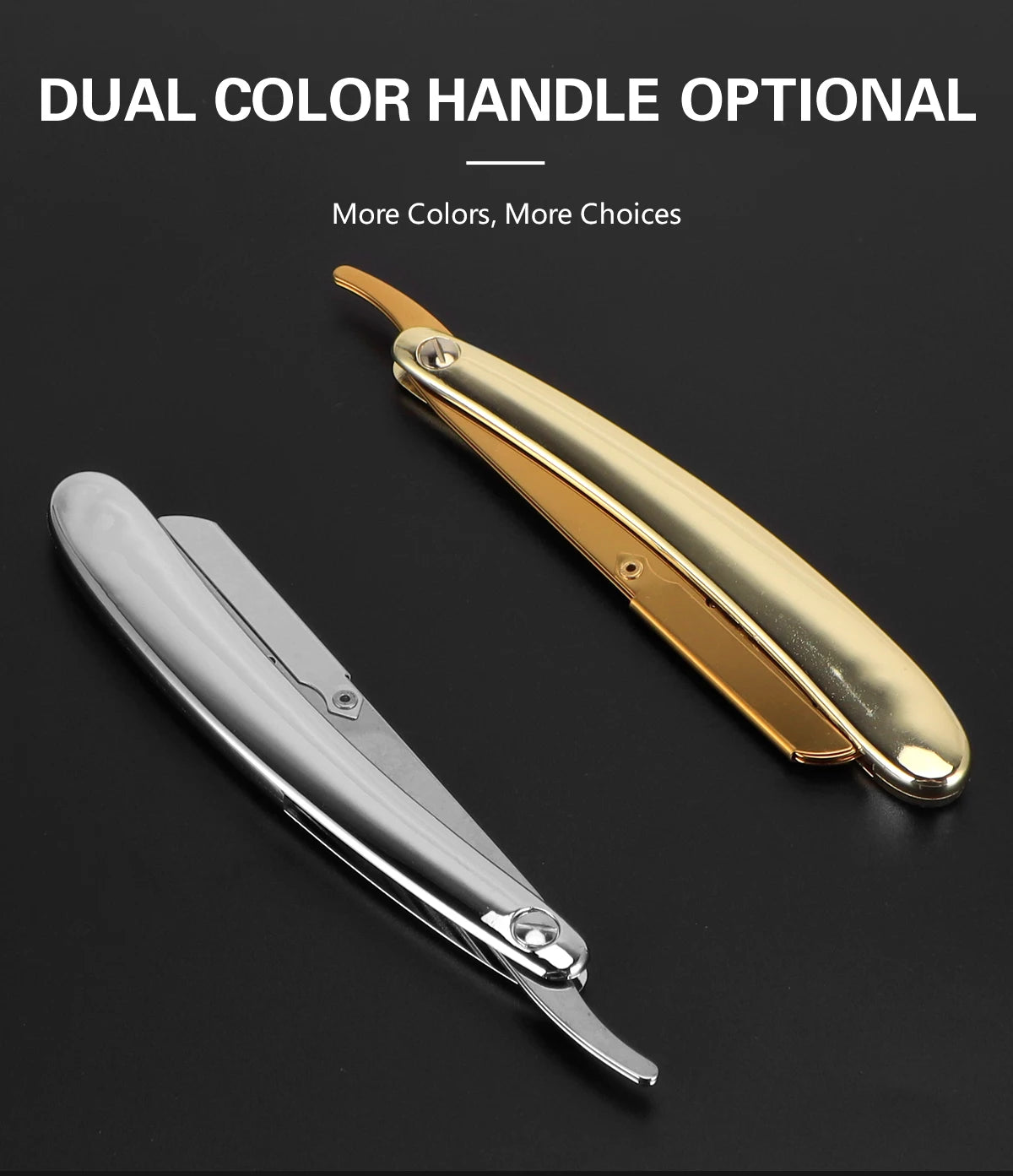Professional Barber Razor Folding Shaving Knife Manual Beard Beard Cut Razors Holder For (No Shaving Blade) Salon Removal Tools