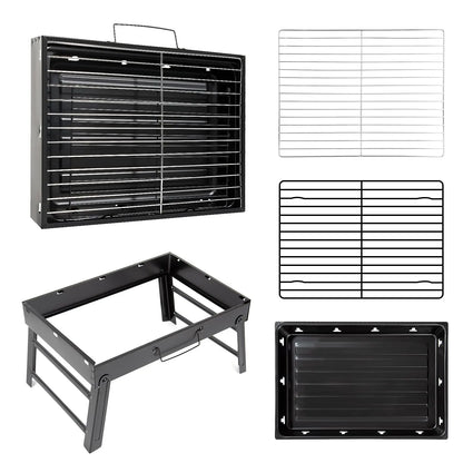 Portable Folding BBQ Grill, Compact and Lightweight Charcoal Grill, Easy to Assemble and Carry, Ideal for Outdoor Cooking