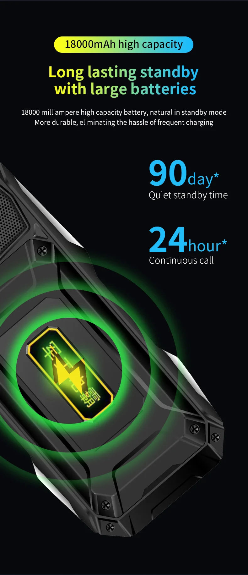 Q9 GSM 2G Network Mobile Phone 4 SIM Cards Rugged Bar Cellphone 3.5Inch HD Display Big Battery Loud Voice For Elderly