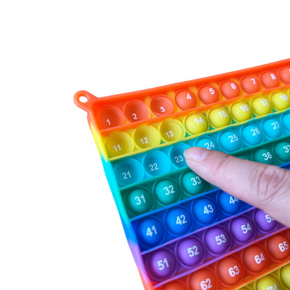 Interactive Math Learning Toy ，Silicone Number Counting Board 1-100, Sensory Fidget Game for Kids，Educational Classroom