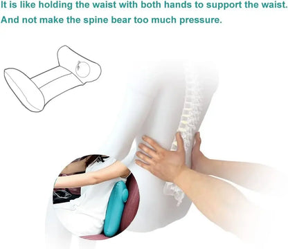 Aufblasbares Reise-Stillkissen, aufblasbares Lenden- und Rückenstützkissen für lange Flugreisen