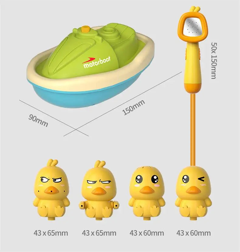 Baby Shower Bathroom Water Playing Little Yellow Duck Flower Shower Divine Device Water Spray Water Playing Toy