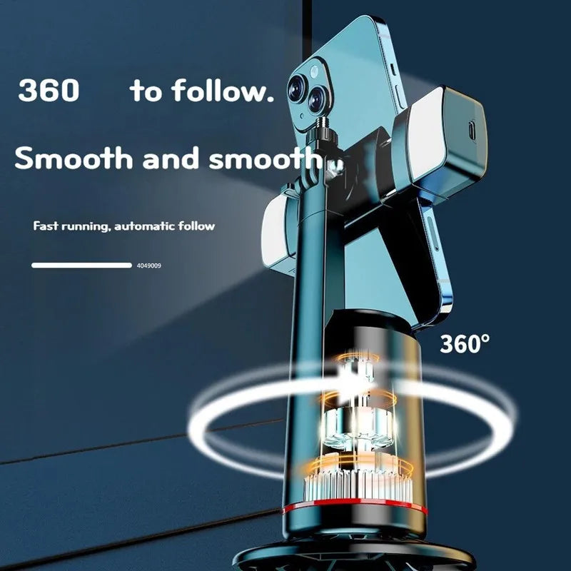 COOL DIER 2026 New 360 Rotation Gimbal Stabilizer, Selfie Stick Tripod Desktop Face Tracking Gimbal for Tiktok Smartphone Live