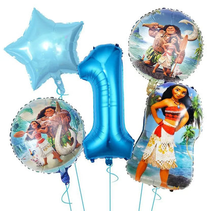 Disney Moana Birthday Decoration Tableware Cup Plate Backdrop Banner Kit Vaiana Moana Theme Happy Party Deco Balloons Supply Set