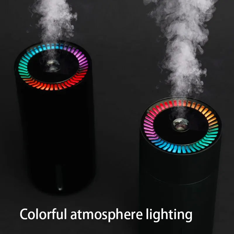 LED Light Aromatherapy Machine Humidifier Diffuser for Car Small Air Humidification Home and Bedroom Big Spray 260ml