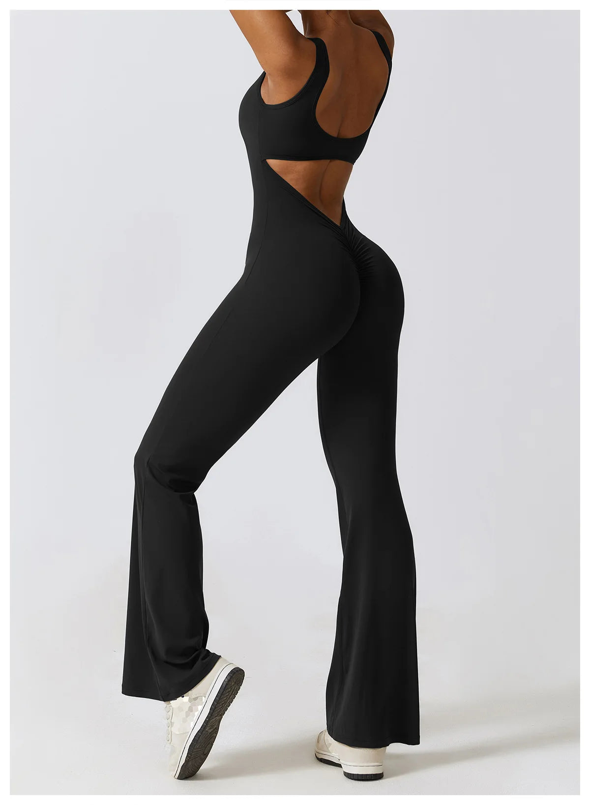 Women's Sexy Yoga Jumpsuit - One Piece Workout Tracksuit with Push Up Support