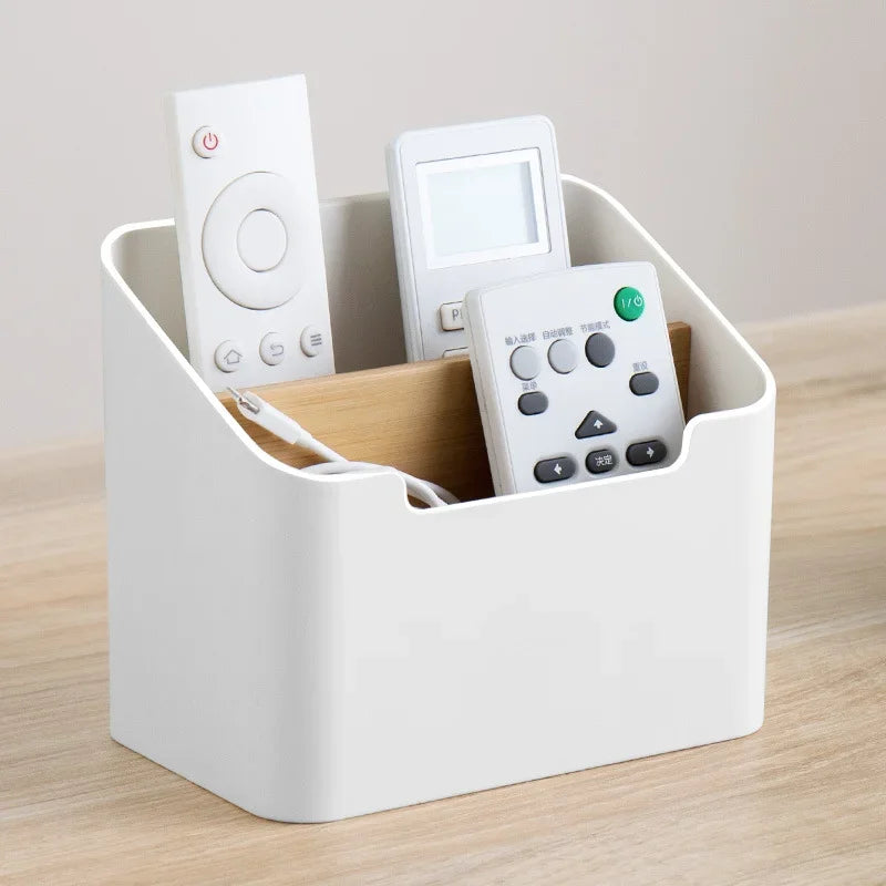 Multi-Function Storage Box Organizer - Remote Control Holder & Tissue Dispenser for Home & Office
