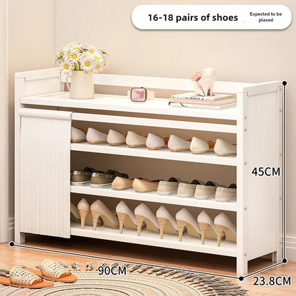 Free installation shoe rack indoor simple folding household multi-layer dustproof rental room shoe storage artifact