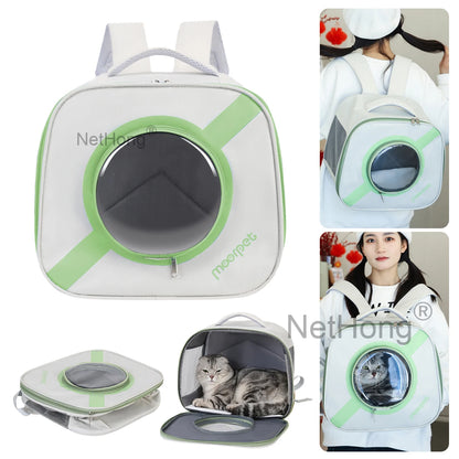 Portable Pet Carrier Backpack For Birds Rabbits & Small AnimalsDurable Nylon With Secure Zip Closure Bag Pack Harness For Pets