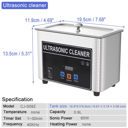 35w 60w Ultrasonic Cleaner Cleaning Jewelry Eyeglasses Dental Dentures Tooth Retainer Glasses Cleaner 110v 220v Ultrasonic Bath