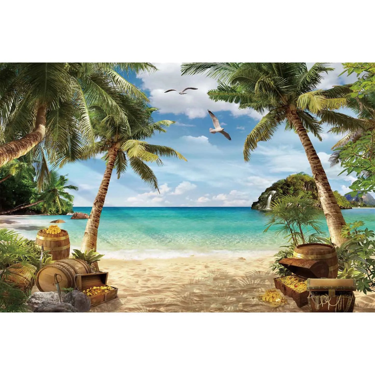 MOON.QG Tropical Summer Beach Background Photography Sunset Ocean Backdrop Newborn Photozone Wedding Accessories Shooting Props