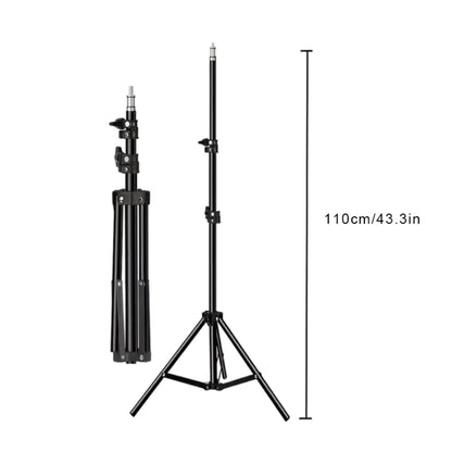 10-Inch LED Ring Light Foldable with 1.1m Tripod Stand +O-Clamp,3 adjustable lighting modes for Photography, Live Stream, Makeup