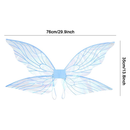 Butterfly Fairy Wings Costume Women Girls Princess Elf Angel Wing for Halloween Party Favor Cosplay Costume Dress Up Props