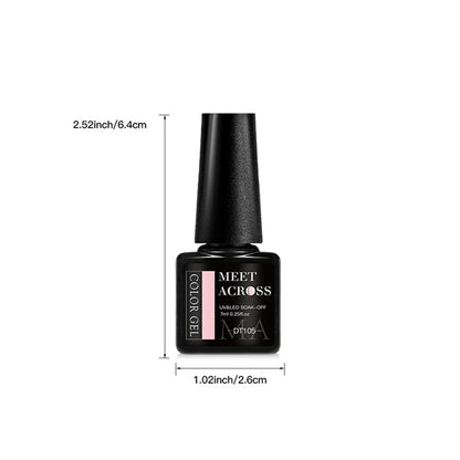 MEET ACROSS 8-teiliges Gel-Nagellack-Set für alle Jahreszeiten, Neon-Marcaron-Grün-Rot-Serie, UV-Gel-Lack-Maniküre-Set, Nagelzubehör