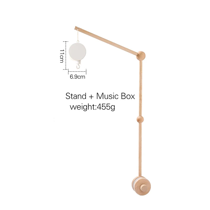 Baby Crib Mobile Bed Bell Toys Musical Rattle Educational Toys Bed Bell Newborn Mobile Bed Bell Bracket Baby Hanging Toys Holder