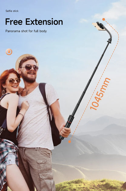 Magnetic Selfie Stick Tripod with Bluetooth Remote Magsafe Cellphone Stand for iPhone 14 13 12 Pro Max Vertical Shooting