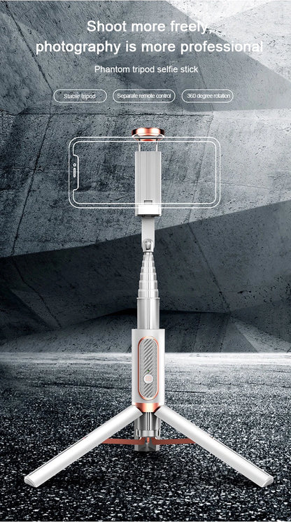 Selfie Stick Wireless Tripod Stand Bluetooth Remote Extendable Tripod for iPhone Mobile Phone Tiktok Live Streaming